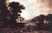 Claude Lorrain Landscape with Merchants sdfg oil painting on canvas